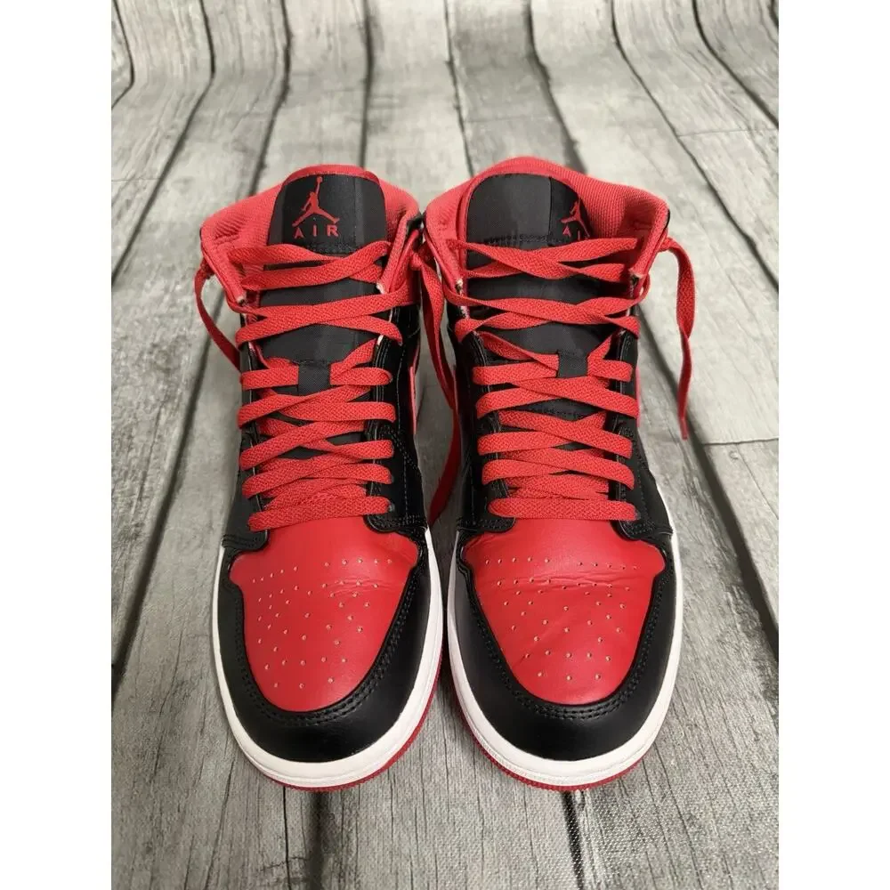 Air Jordan 1 Mid Alternate Bred-Black/White/Fire Red-SIZE 10 DQ8426-060 EUR 44 - Picture 3 of 12
